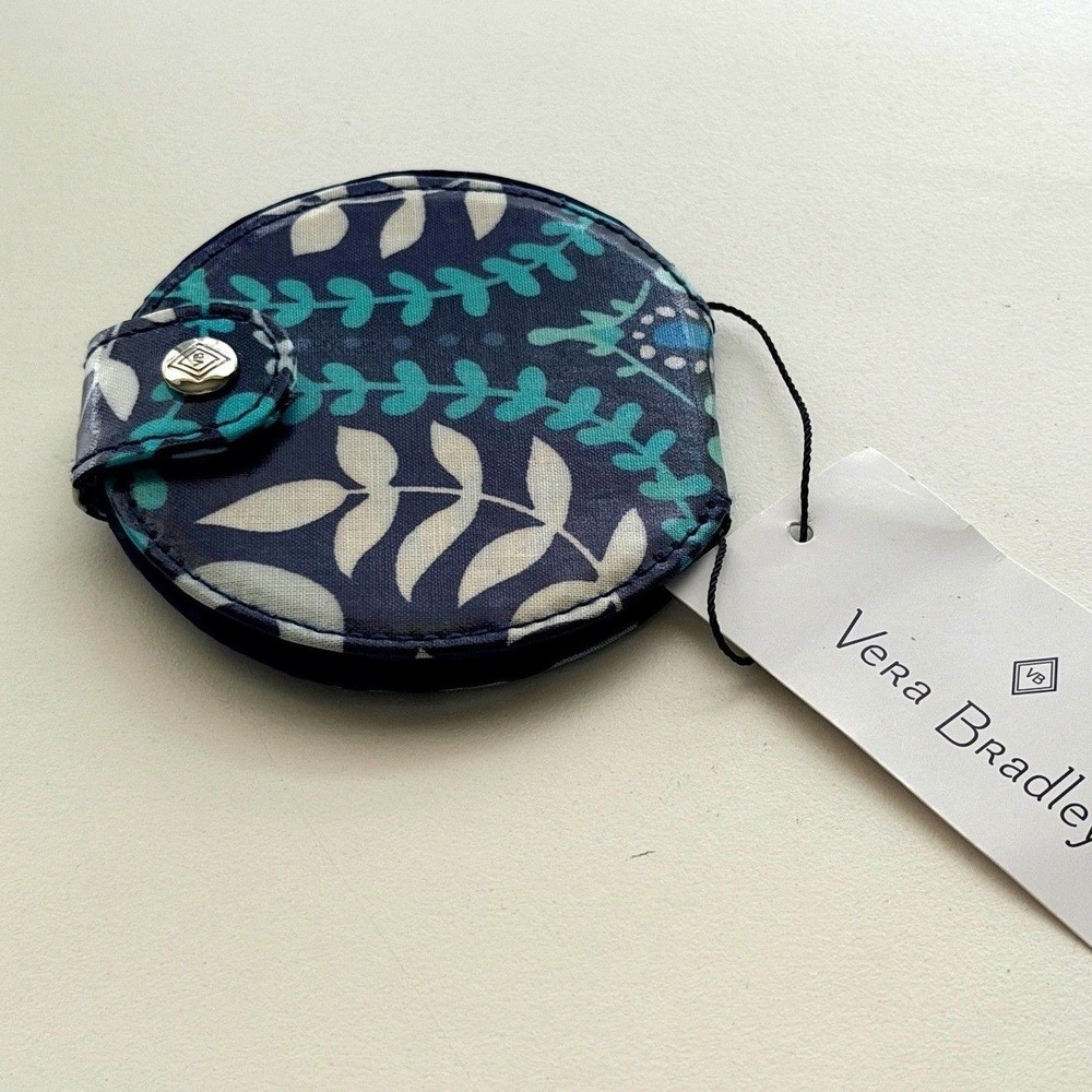 Vera Bradley Compact Mirror Blue Island Medallion Travel Accessory Vanity New